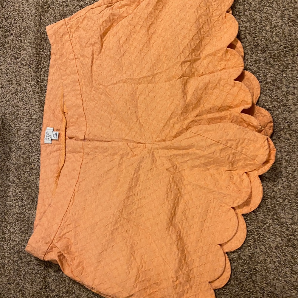 Orange plus size shorts